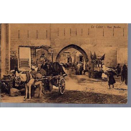 Egypte - Le Caire - Une rue arabe - attelage