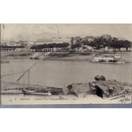 Egypte - Assouan - Vue générale et Grand Hotel