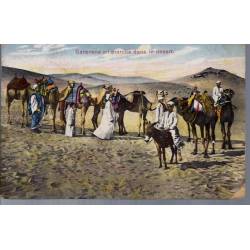 Egypte - Caravane en marche dans le désert