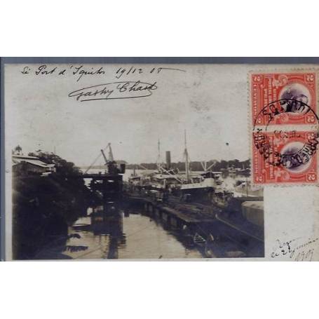 Pérou - Le port d'Iquita - Carte photo - 1908