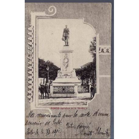 Portugal - Porto - Estatua de D. Pedro V - 1901