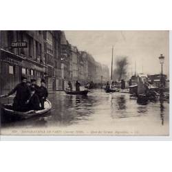 Paris - Inondations 1910 Quai des Grands Augustins