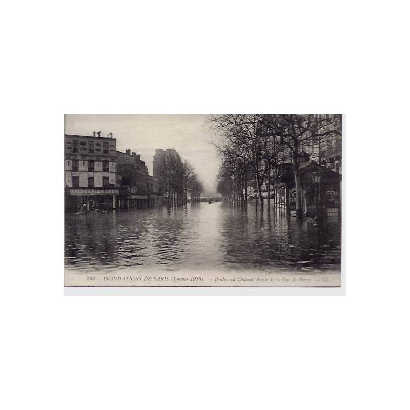 Paris - Inondations 1910 - Boulevard Diderot