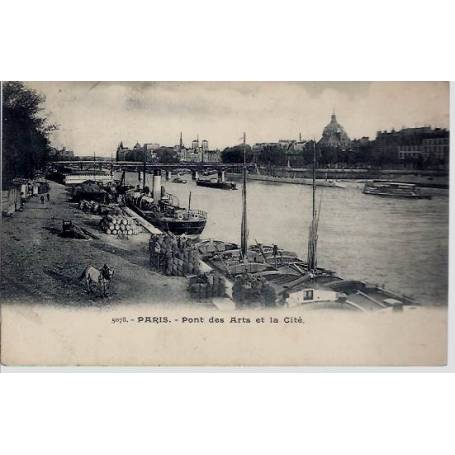 Paris - Pont des Arts et la Cité Dos non divisé