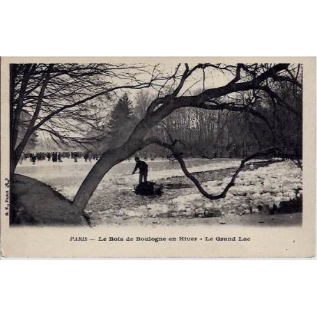 Paris - Bois de Boulogne - Le grand Lac en hiver