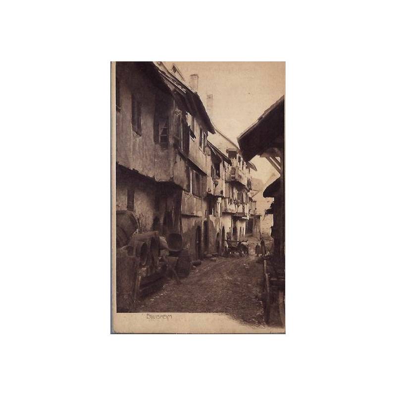 68 - Eguisheim -Vue d'une ruelle et ses maisons -  Non voyagé - Dos divisé