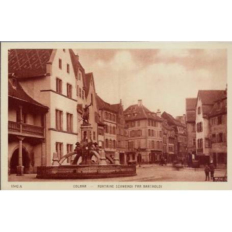 68 - Colmar - Fontaine Schwendi par Bartholdi - Non voyagé - Dos divisé