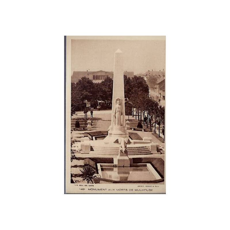 68 - 1481 Monument aux morts de Mulhouse - Non voyagé - Dos divisé