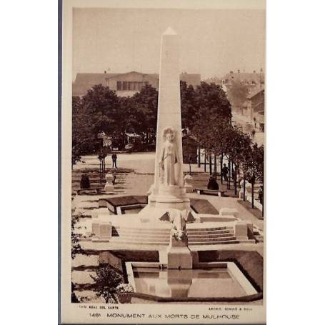 68 - 1481 Monument aux morts de Mulhouse - Non voyagé - Dos divisé