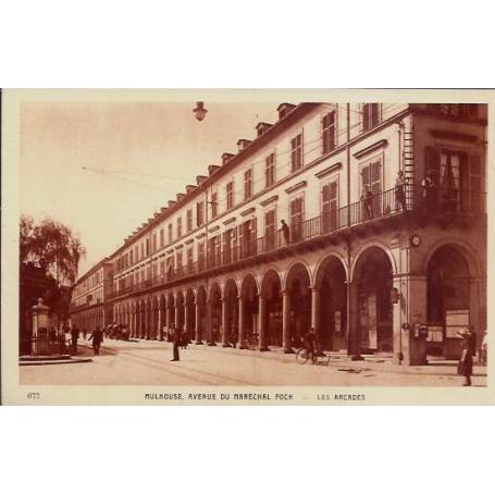 68 - Mulhouse - Avenue du Maréchal Foch - Les Arcades - Non voyagé - Dos divis