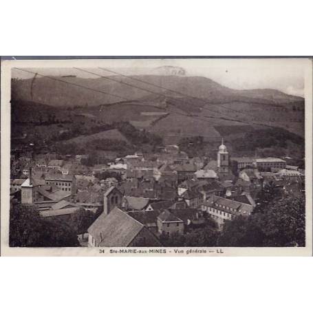 68 - Sainte-Marie aux mines - Vue générale - Voyagé - Dos divisé