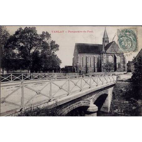 10 - Vanlay - Perspective du pont - Voyagé - Dos divisé