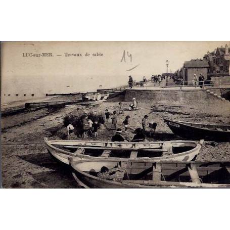 14 - Luc-sur-Mer - Travux de sable - Voyagé - Dos divisé