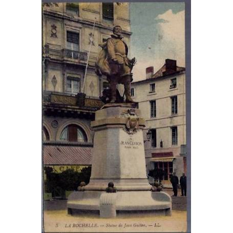 17 - La Rochelle - Statue de Jean Guiton - Voyagé - Dos divisé