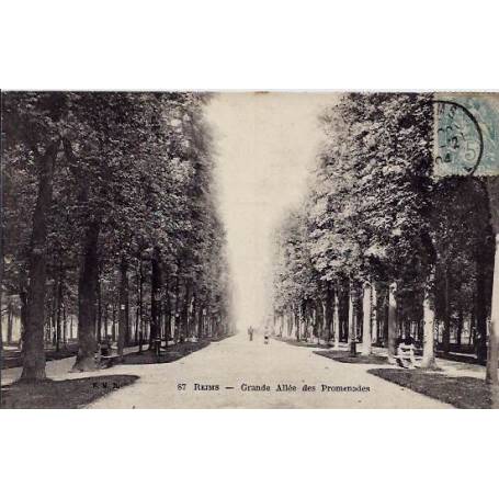 51 - Reims - Grande allée des promenades - Voyagé - Dos non divisé