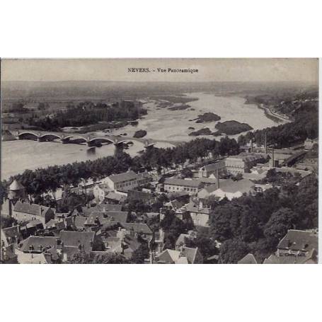 58 - Nevers - Vue panoramique- Voyagé - Dos divisé