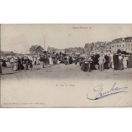 62 - Berck-Plage - Sur la plage - Voyagé - Dos non divisé