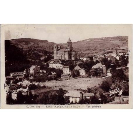 63 - Saint-Nectaire-Le-Haut - Vue générale - Voyagé - Dos divisé