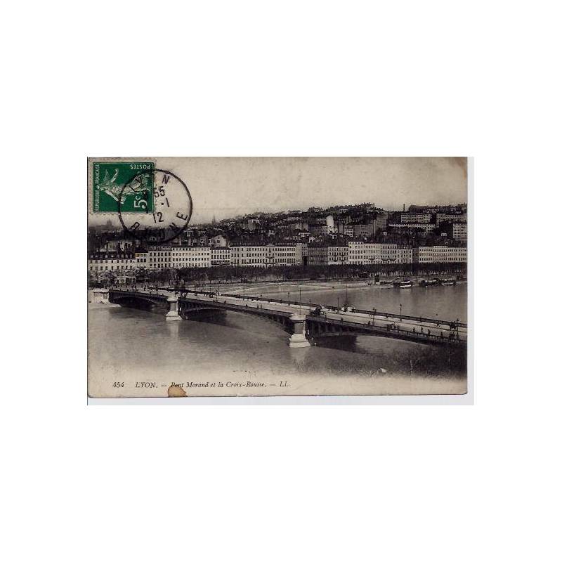 69 - Lyon - Pont Morand et la croix-Rousse - Voyagé - Dos divisé