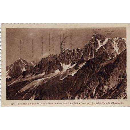 74 - Hautes-savoie - Chemin de fer du Mont-Blanc - Vue sur les aiguilles de Ch