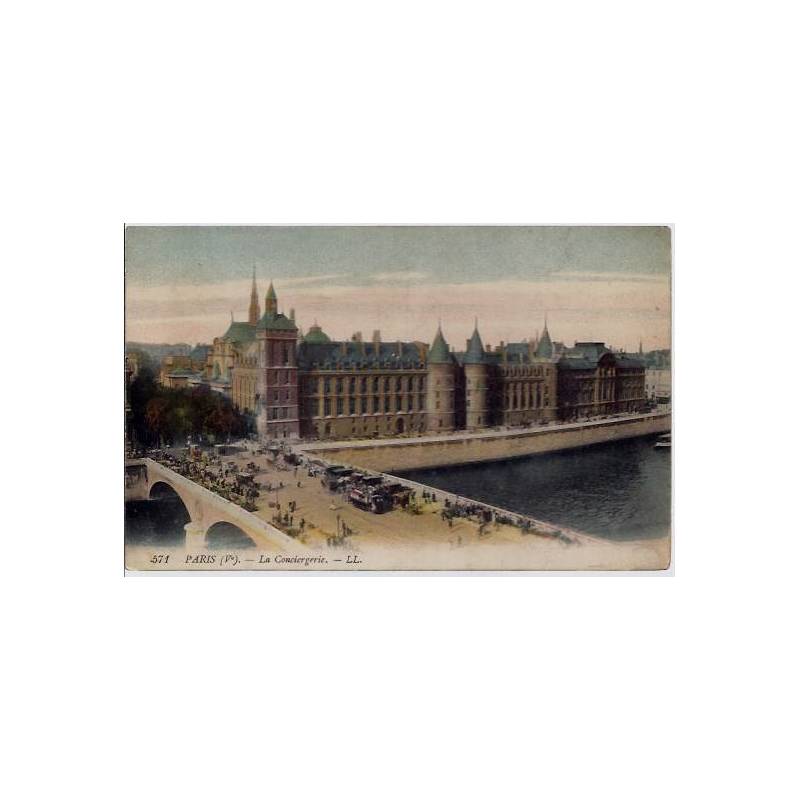 75 - Paris  Veme - La conciergerie - Voyagé - Dos divisé