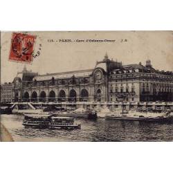 75 - Paris - Gare d'Orléans-Orsay- Voyagé - Dos divisé