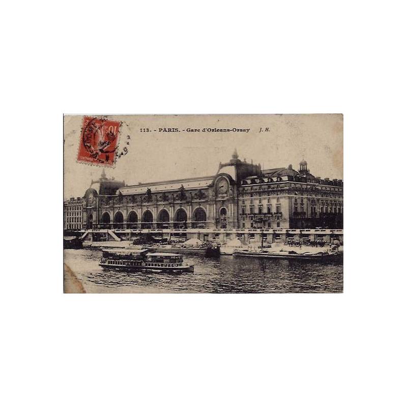 75 - Paris - Gare d'Orléans-Orsay- Voyagé - Dos divisé