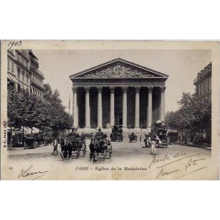 75 - Paris - Eglise de la Madeleine- Voyagé - Dos non divisé