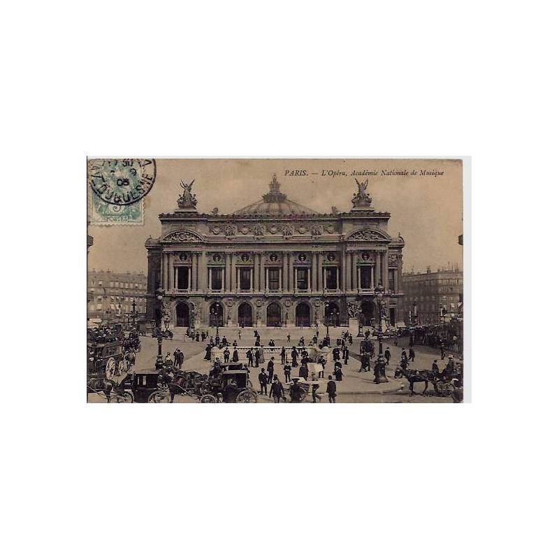 75 - Paris - L'Opéra, académie Nationale de musique - Voyagé - Dos divisé