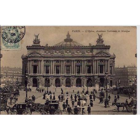 75 - Paris - L'Opéra, académie Nationale de musique - Voyagé - Dos divisé