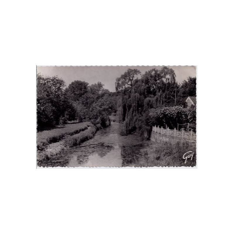 77 - Soignolles - Vue du pont sur l'Yerres - Voyagé - Dos divisé