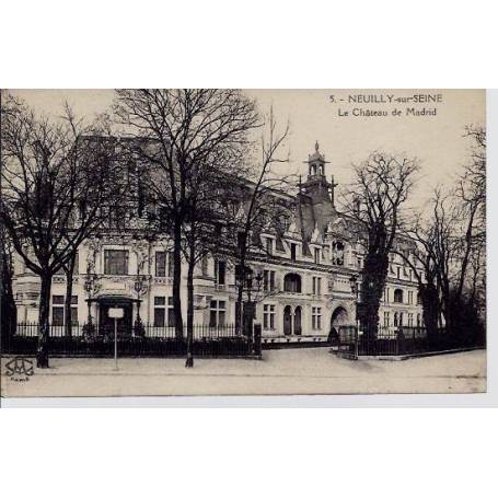 92 - Neuilly-sur-seine - Le château de Madrid - Voyagé - Dos divisé