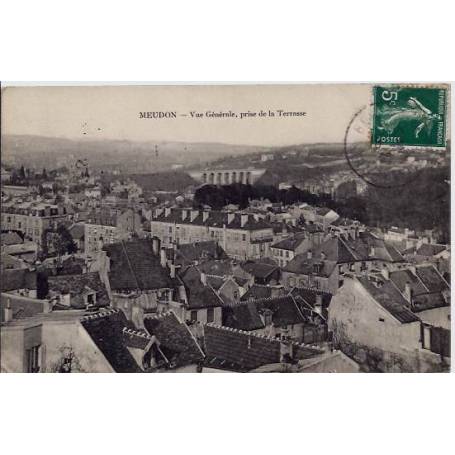 92 - Meudon - Vue générale prise de la terrasse - Voyagé - Dos divisé