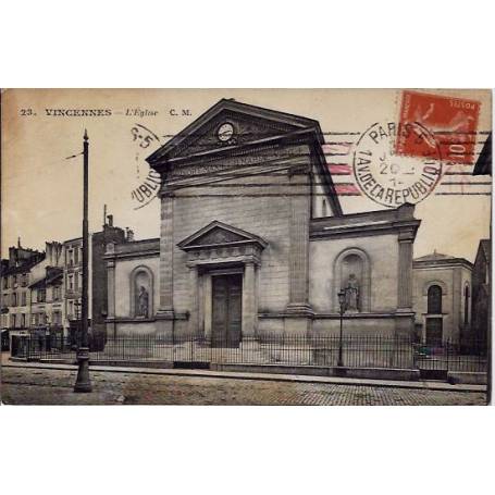 94 - Vincennes - L'église - Voyagé - Dos divisé