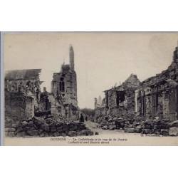 02 - Soissons - La cathédrale et la rue de la Buerie - Non voyagé - Dos divi...