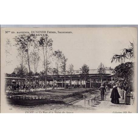 03 - Vichy - Le parc et le Palais des sources - Non voyagé - Dos non divisé...