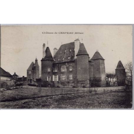 03 - Montbeugny - Château de Chapeau- Voyagé - Dos divisé...