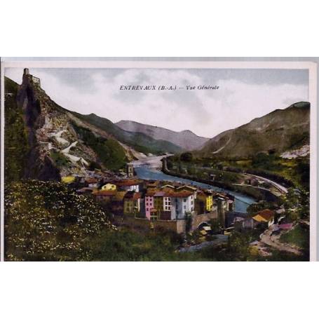 04 - Entrevaux - Vue générale - Non voyagé - Dos divisé...