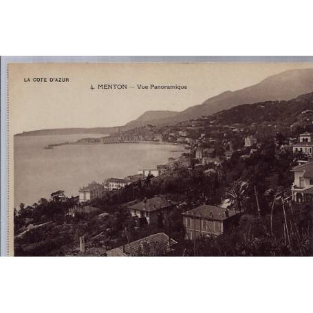 06 - Menton - Vue panoramique - Non voyagé - Dos divisé...