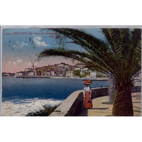 06 - Menton - Vue prise de Garavan - Voyagé - Dos divisé...