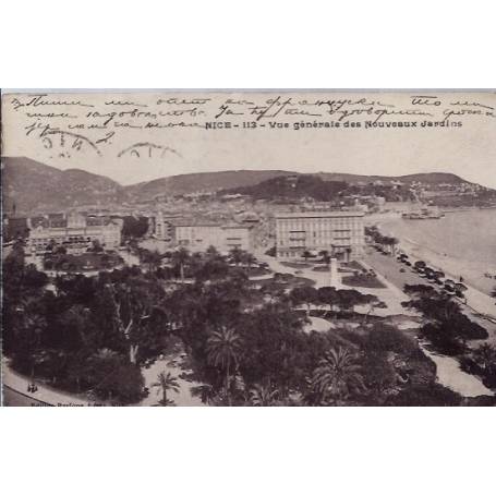 06 - Nice - Vue générale des nouveaux jardins - Voyagé - Dos divisé...