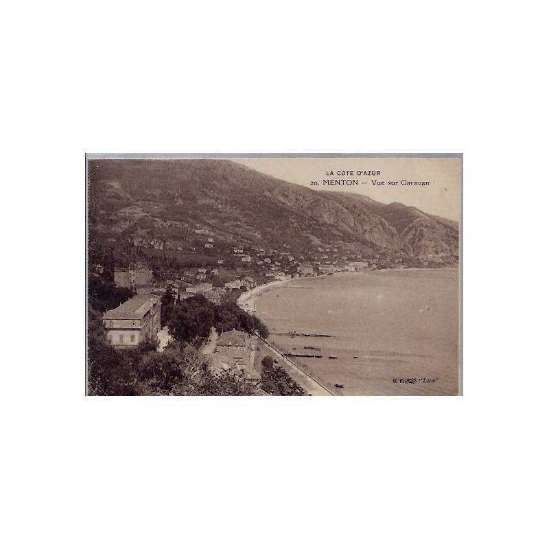 06 - Menton - Vue sur Garavan - Non voyagé - Dos divisé...