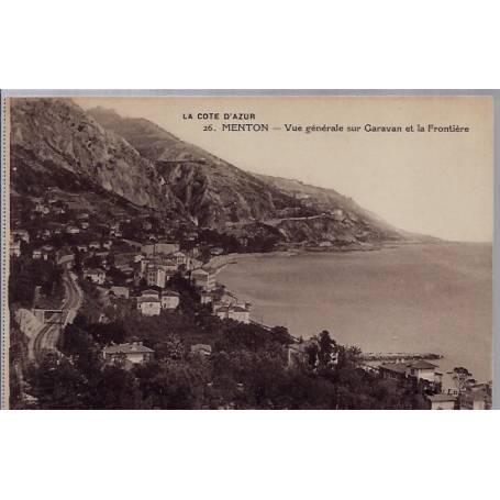 06 - Menton - Vue générale sur Garavan et la frontière - Non voyagé - Dos di...