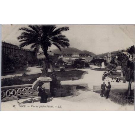 06 - Nice - Vue au jardin Public - Non voyagé - Dos divisé...