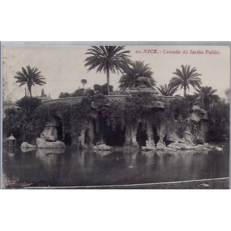 06 - Nice - Cascade du jardin Public - Voyagé - Dos divisé...