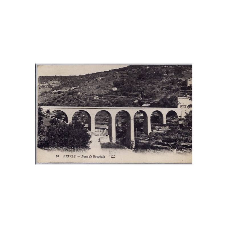 07 - Privas - Pont de Bourdely - Voyagé - Dos divisé...