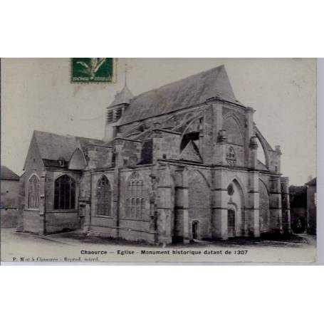 10 - Chaource - Eglise - Monument historique datant de 1307 - Voyagé - Dos d...