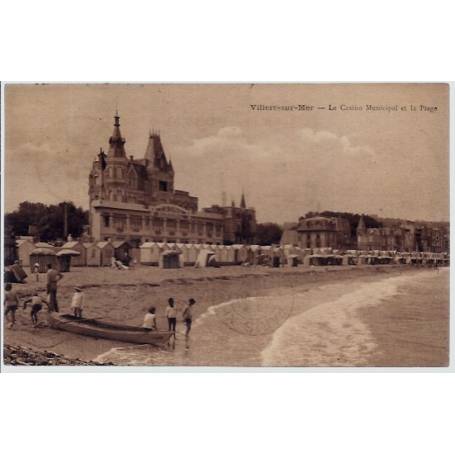 14 - Villers-sur-Mer - Le casino Municipal et la plage - Voyagé - Dos divisé...