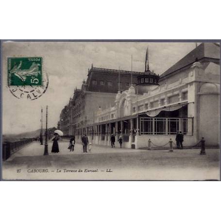 14 - Cabourg - La terrasse du Kursaal -Voyagé - Dos divisé...