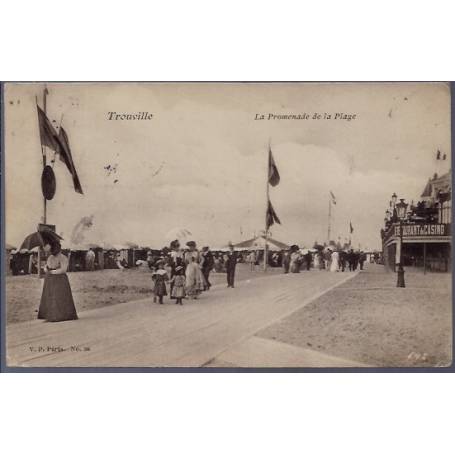 14 - Trouville - La promenade de la plage - Voyagé - Dos divisé...